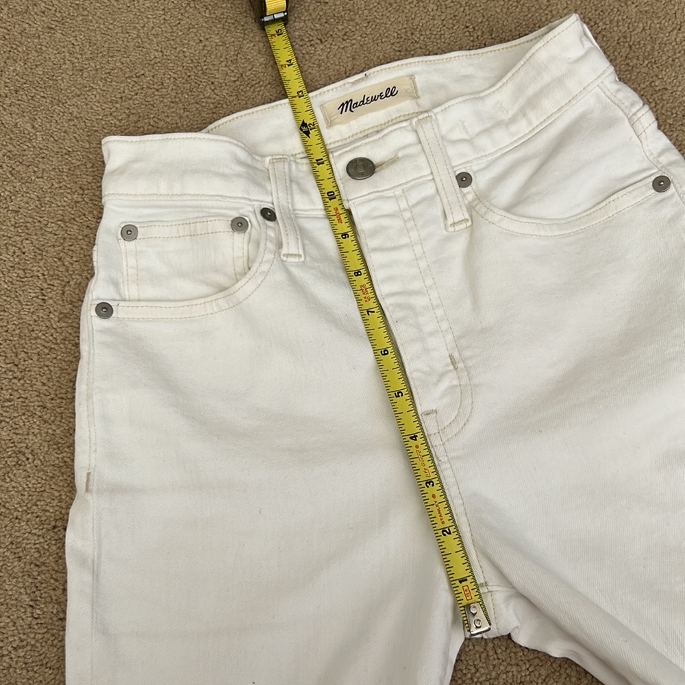 NWOT Madewell Classic Straight Leg Jean Petite Cropped Tile White Sz 23P - Picture 11 of 15